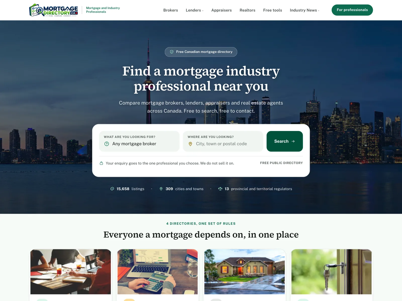 Mortgage Directory search home page